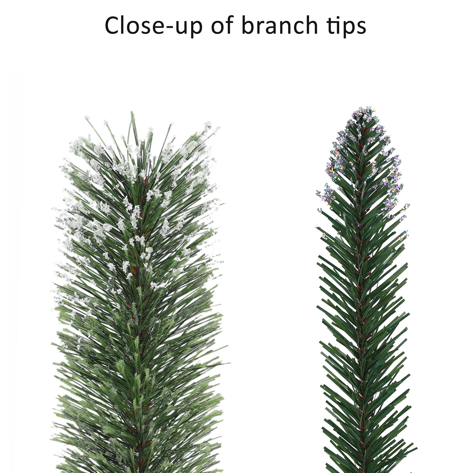 24" Pre-Lit Snowy Silverton Pine Wreath